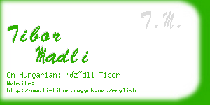 tibor madli business card